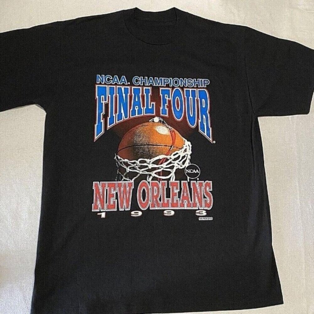 1993 NCAA Final Four New Orleans Kansas Michigan Retro Fan T-Shirt  73